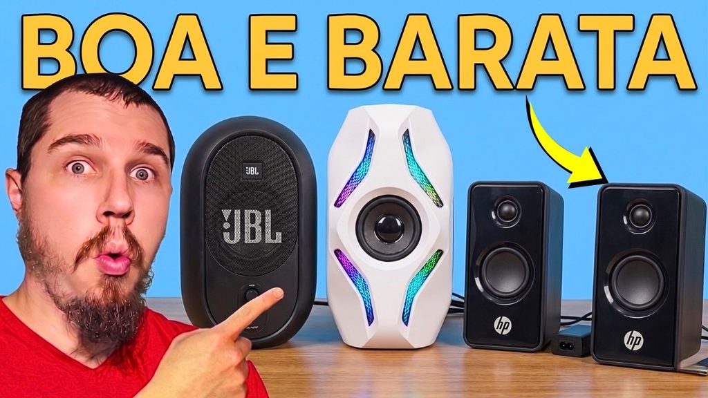 Vídeo com as melhores caixas de som para PC de 2026