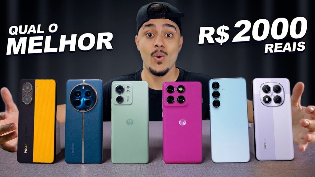 Vídeo: melhores celulares de cada marca até R$ 2000 em 2026